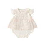 【66-90cm】ロンパース ベビー 2点セット レース 薄手 - 画像 (6)