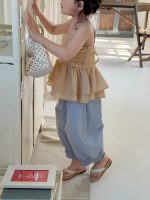 【90-140cm】キャミソール 女の子 チェック柄 背中開き おしゃれ - 画像 (6)