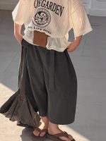 【100-150cm】ショートパンツ 無地 ゆったり 夏新作 - 画像 (2)