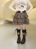 【100-170cm】ミニスカート 女の子 韓国風 ガーリー チェック柄 - 画像 (4)
