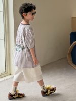 【90-160cm】半袖Ｔシャツ 男の子 ボーダー柄 お出かけに - 画像 (6)