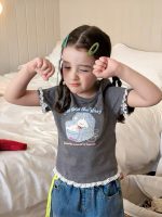【90-150cm】半袖Ｔシャツ 女の子 カートゥーンフ 履きやすい - 画像 (2)