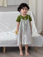 【90-140cm】半袖Ｔシャツorワンピース ストライプ シンプル - 画像 (6)