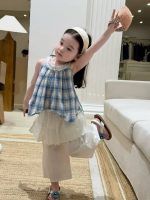 【80-130cm】トップスorスカート 女の子 チェック柄 ホルターネック - 画像 (3)