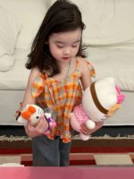 【90-150cm】キャミソール 女の子 チェック柄 ドーパミン風 フリル - 画像 (3)