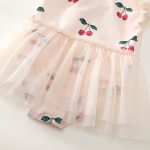 【90-140cm】水着 帽子付き チェリー柄 キュート スイムウェア - 画像 (8)