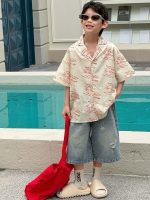 【90-160cm】半袖シャツ 男の子 プリント 英字 レトロ - 画像 (6)