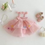 【73-120cm】ワンピース ベビー 女の子 カラフル ふんわり チュール - 画像 (5)