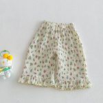 【73-120cm】パンツ ベビー 女の子 フリルデザイン 花柄 - 画像 (7)