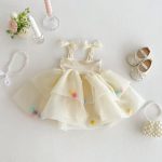 【73-120cm】ワンピース ベビー 女の子 カラフル ふんわり チュール - 画像 (6)