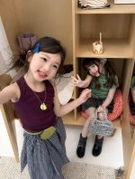 【90-150cm】半袖Ｔシャツ or ベスト or スカート or パンツ 女の子 おしゃれ ストリート - 画像 (7)