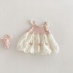 【66-90cm】キャミワンピース ベビー 女の子 蝶結び チュール - 画像 (2)