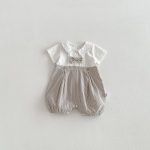 【66-90cm】カバーオール ベビー 切り替え リボン お出かけに - 画像 (3)