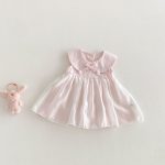 【66-90cm】ワンピース ベビー 女の子 チェック チュール スウィート
