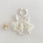 【66-90cm】ロンパースワンピース ベビー 女の子 スウィート チュール