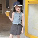 【100-170cm】ベスト 女の子 無地 ベーシック ナチュラル - 画像 (6)