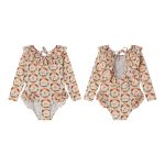 【80-130cm】水着 長袖 UVカット 背中あき かわいい 女の子 スイムウェア - 画像 (14)