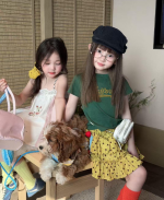 【90-150cm】半袖Ｔシャツ or キャミソール or スカート 女の子 ドット柄 チュール