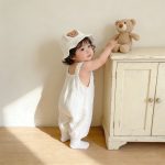 【66-100cm】サロペット＆帽子 クマ柄 可愛い ベビー服 - 画像 (10)