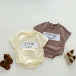 【66-90cm】ロンパース ベビー 半袖 キュート 軽やかな着心地