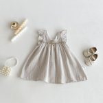 【80-120cm】ワンピース ストライプ フリル シンプル - 画像 (2)