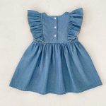 【66-130cm】デニムロンパースorワンピース 姉妹服 ダブル 蝶結び付き - 画像 (11)
