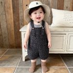 【73-100cm】セットアップ ヒョウ柄 サロペット＆シャツ 可愛い - 画像 (9)