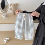【73-120cm】ロングパンツ ストライプ柄 リネン コットン - 画像 (15)