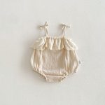 【66-90cm】キャミロンパース ふわふわ シンプル ベビー服 - 画像 (4)