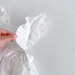 【66-90cm】ロンパース ホワイト フリル シンプル - 画像 (8)