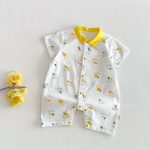 【66-90cm】オールインワン 総柄アート 可愛い ベビー服 - 画像 (4)