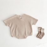 【66-90cm】ロンパース クマ柄 ポケット付き 半袖 ベビー服 - 画像 (13)