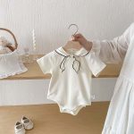 【66-90cm】ロンパース 蝶ネクタイ シンプル おしゃれ ベビー服 - 画像 (7)
