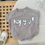 【66-90cm】ロンパース hey you シンプル 可愛い ベビー服 - 画像 (10)