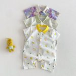 【66-90cm】オールインワン 総柄アート 可愛い ベビー服 - 画像 (11)