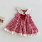 【73-120cm】ワンピース 蝶結び付き ノースリーブ 女の子 おしゃれ - 画像 (5)