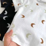 【73-100cm】半袖 Tシャツ ベビー 韓国風 月柄 - 画像 (14)