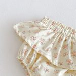 【66-90cm】セットアップ キャミソール＆ブルマ＆帽子 クリーム おしゃれ - 画像 (13)