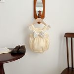 【66-90cm】ロンパース ドット 蝶結び 可愛い ベビー服 - 画像 (5)