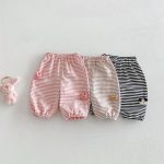 【73-120cm】ボーダーパンツ 可愛い 履きやすい 女の子 男の子 ボトムス - 画像 (2)