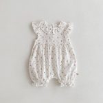 【66-90cm】オールインワン フラワー柄 ベビー服 - 画像 (4)