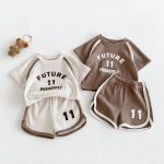 【73-110cm】ワッフルカジュアルセットアップ
