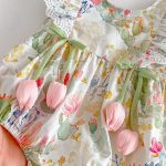 【66-90cm】ロンパース ベビー 女の子 チューリップ - 画像 (10)
