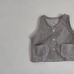 【73-100cm】セットアップ ベビー 韓国風 チェック ベスト＆ショートパンツ - 画像 (16)