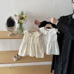 【73-110cm】ワンピース ベビー 女の子 丸襟 ノースリーブ - 画像 (3)