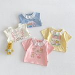 【73-120cm】Ｔシャツ 可愛い ガールズ 着心地良い トップス - 画像 (2)