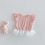 【73-110cm】シャツorパンツ フリル メッシュ  シンプル 可愛い 女の子 - 画像 (9)