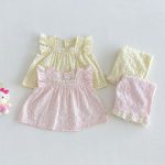 【73-110cm】セットアップ フラワー柄 フリル 女の子 - 画像 (3)