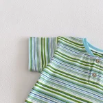 【73-120cm】半袖Tシャツ ベビー 男の子 ボタン付き ボーダー - 画像 (14)