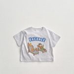 【90-150cm】Ｔシャツ レトロ クマ カジュアル トップス - 画像 (5)